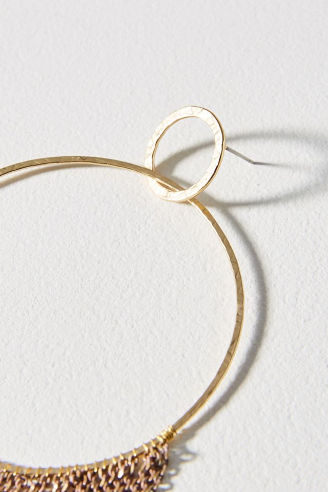 Fringed Hoop Earrings #1