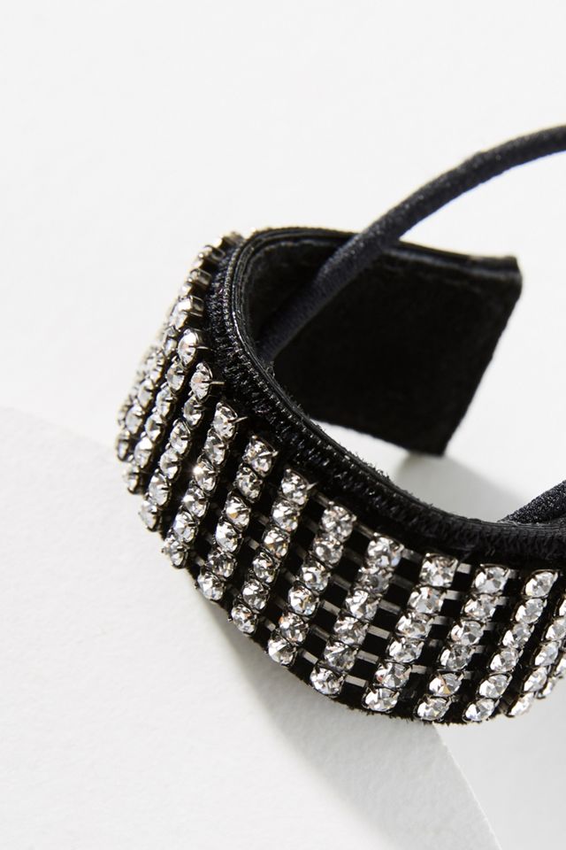 Crystal Embellished Velvet Pony Holder #1
