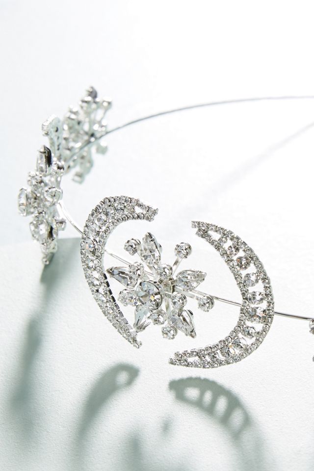 Crystal Crescent Moon Headband #1