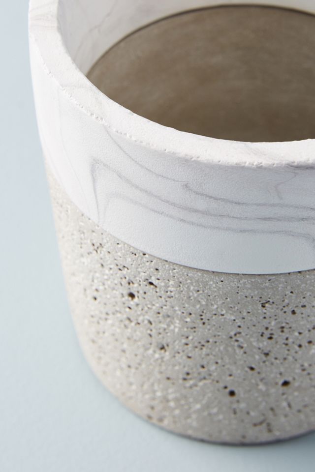 Marbled Cement Pot #2