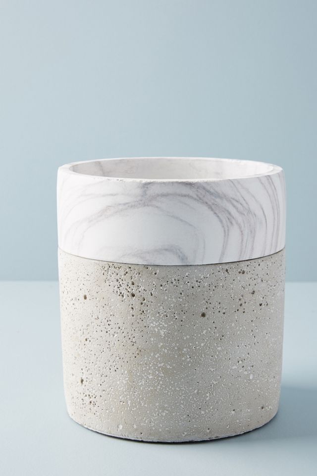 Marbled Cement Pot #3