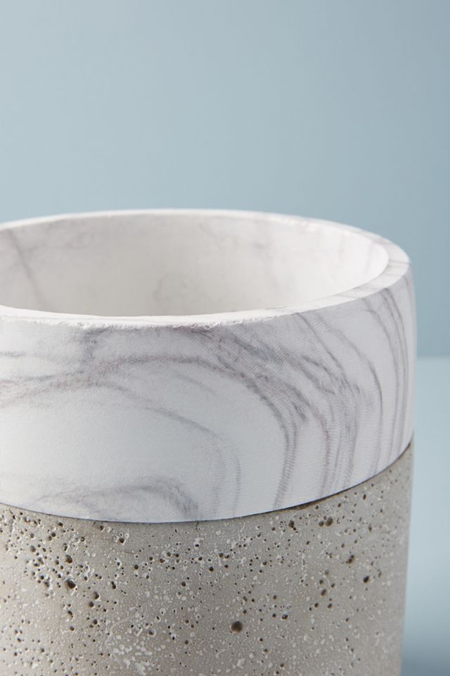 Marbled Cement Pot #4