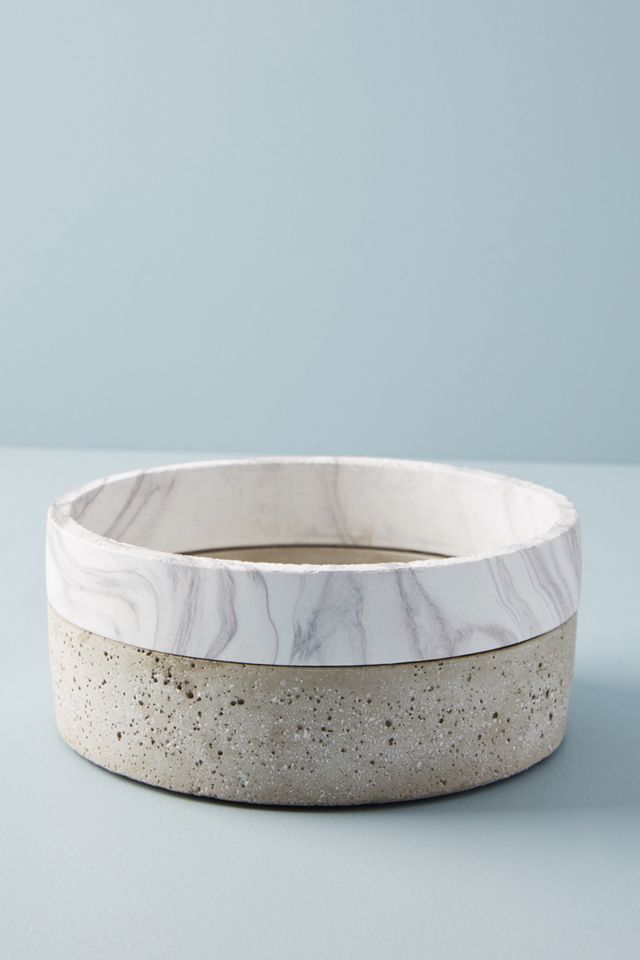 Marbled Cement Pot #5