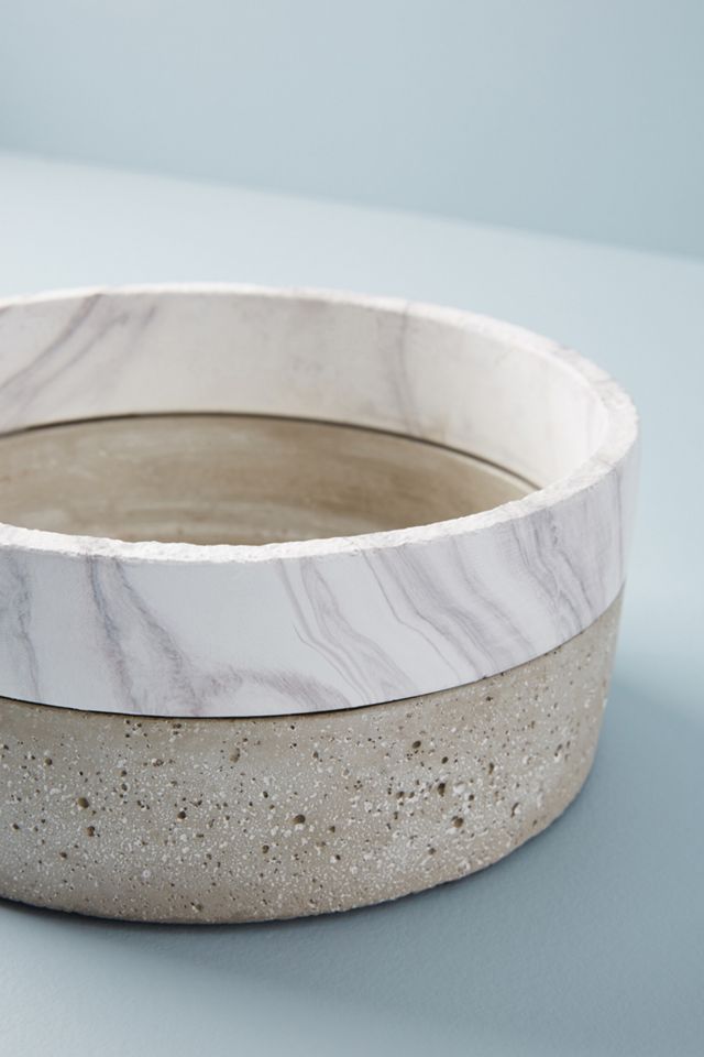 Marbled Cement Pot #6