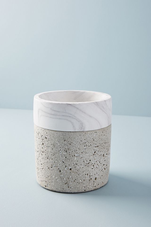 Marbled Cement Pot #1