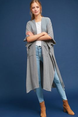 Micro-Striped Kimono