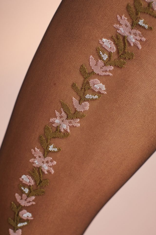 Floral Striped Tights #1