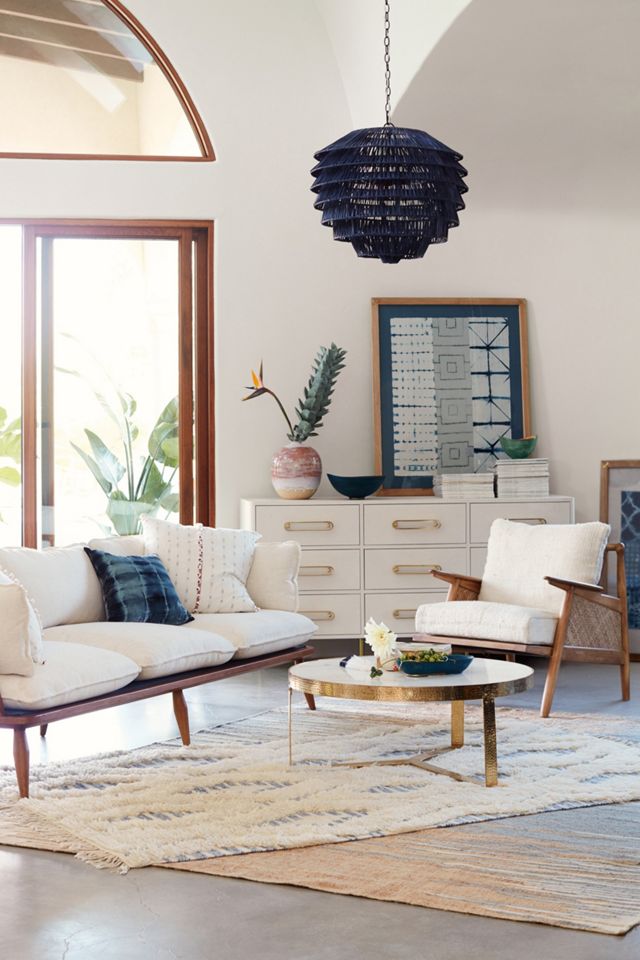 Tiered Rattan Pendant #4