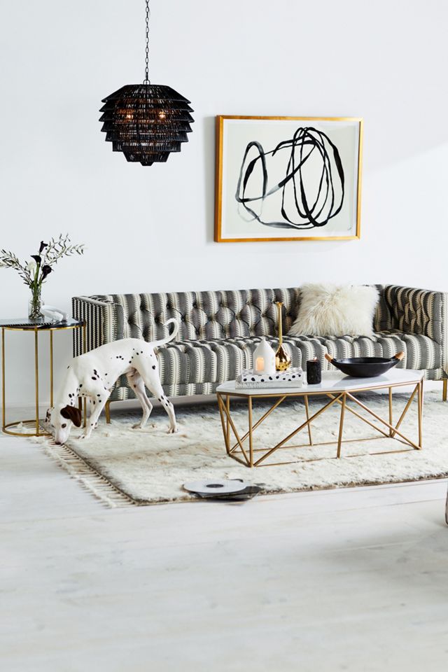 Tiered Rattan Pendant #5