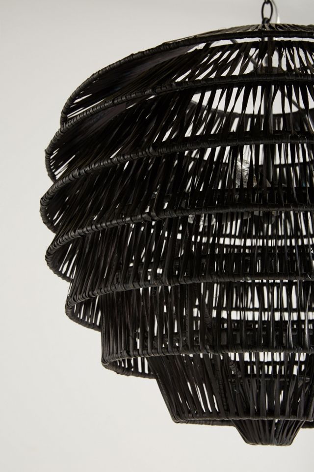 Tiered Rattan Pendant #2