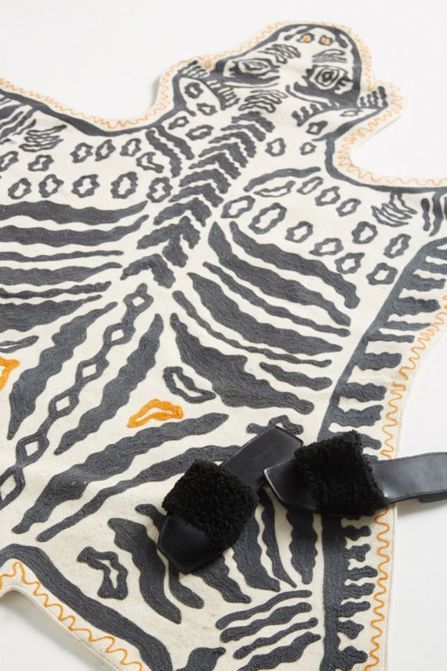 Hand-Embroidered Safari Rug #1