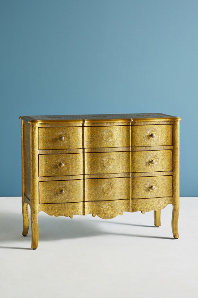 Hand-Embossed Three-Drawer Dresser #1