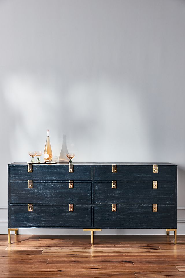 anthropologie dresser Spindle Six-Drawer by in Brown With six drawers of generous storage space and gleaming brass hardware How to make an Anthropologie