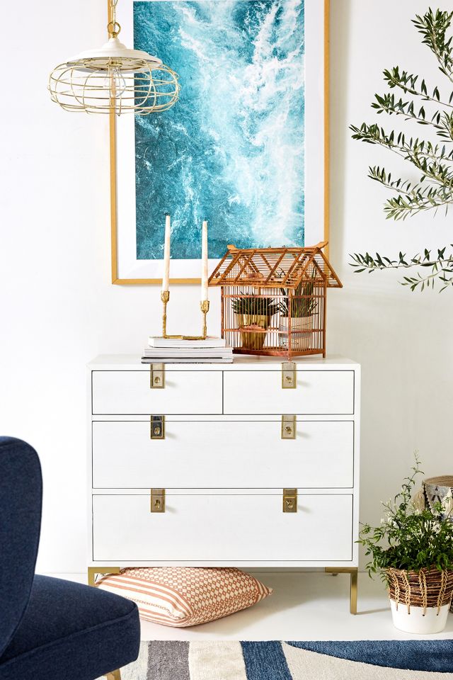 Anthropologie white outlet dresser