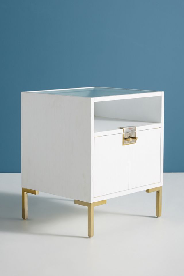 Ingram Glass Top Nightstand #1