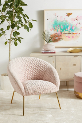 Quilted Hillside Accent Chair | AnthroHome