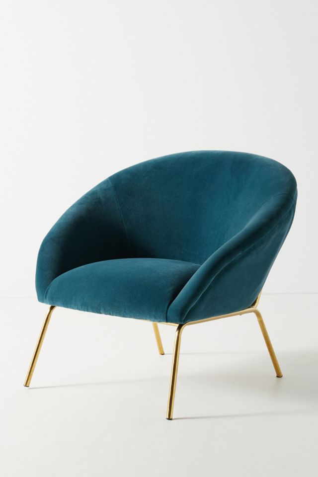Velvet Hillside Accent Chair #1