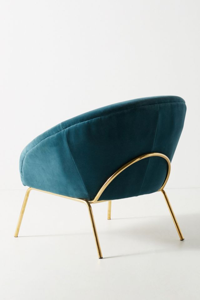 Velvet Hillside Accent Chair #3