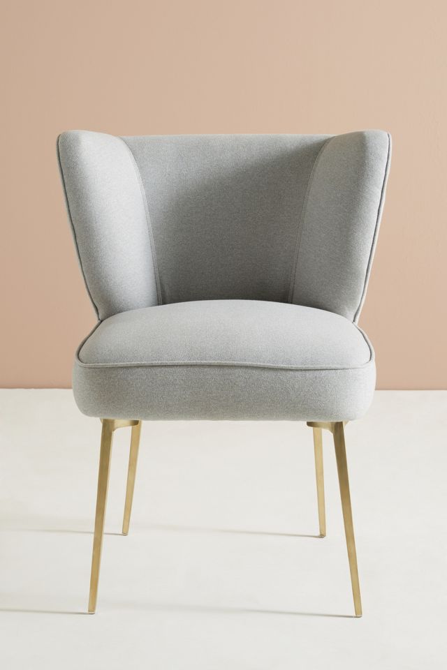 Performance Wool Clemence Dining Chair | Anthropologie