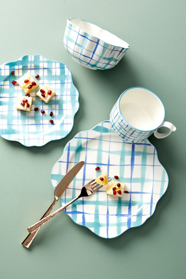 Hilde Plaid Dinner Plate #1