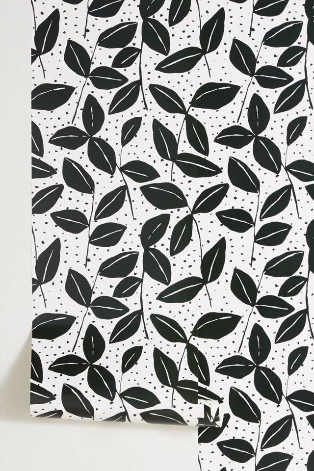 Anthropologie Black & White Garden Wallpaper #1
