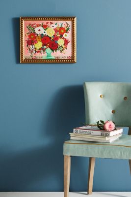 Roses In A Green Vase Wall Art