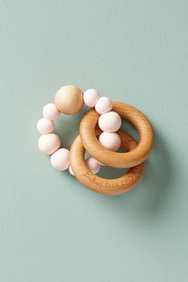 Bubble Silicone And Wood Teether
