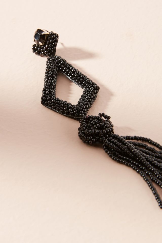 Jasmine Trapezoid Tassel Drop Earrings #1