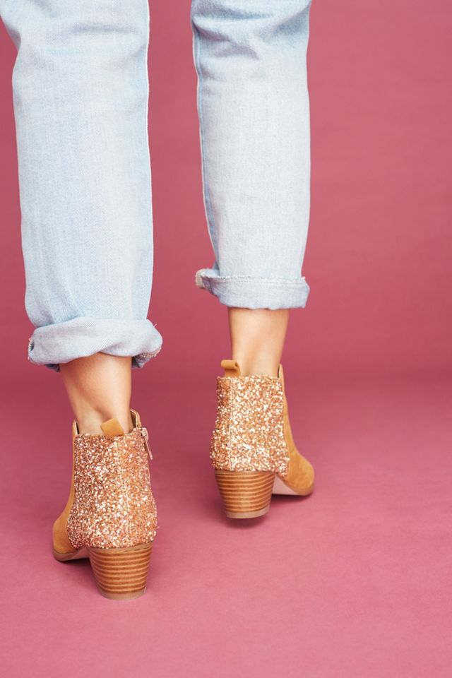 Anthropologie Glittered Ankle Boots #2