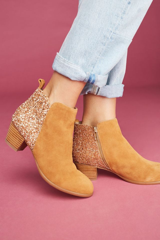 Anthropologie Glittered Ankle Boots #3
