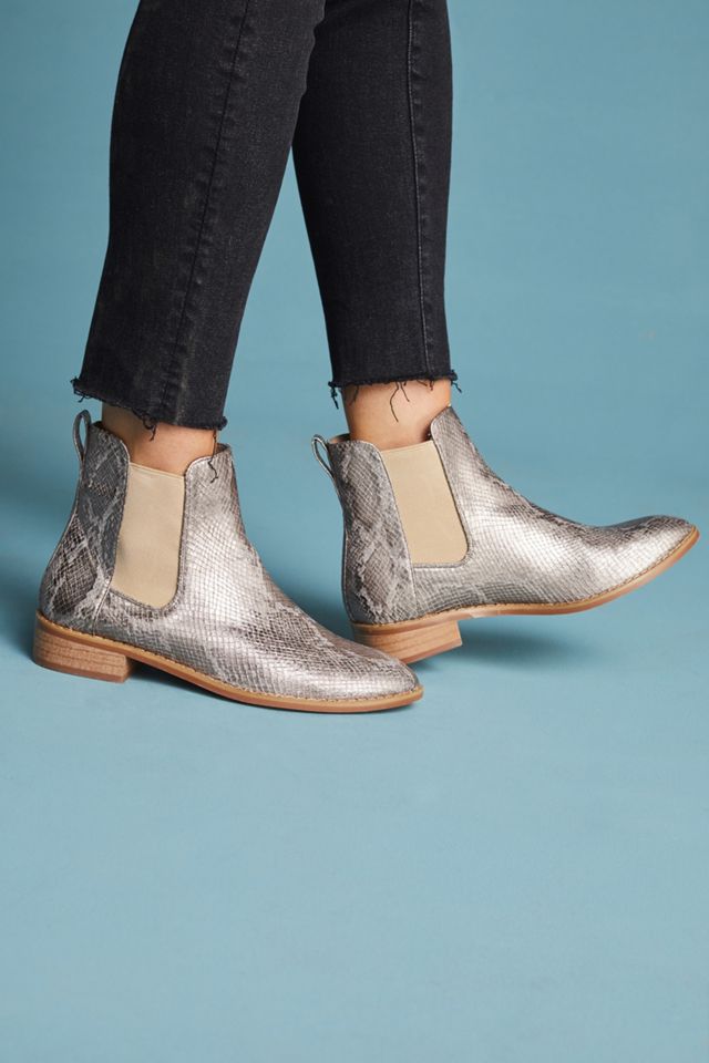 Vanessa Wu Metallic Chelsea Booties #1