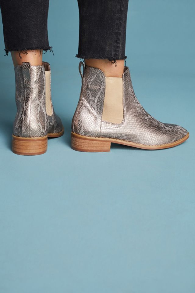 Vanessa Wu Metallic Chelsea Booties #2