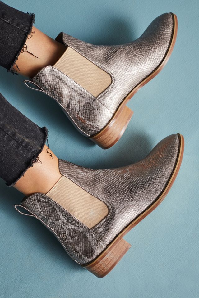 Vanessa Wu Metallic Chelsea Booties #3