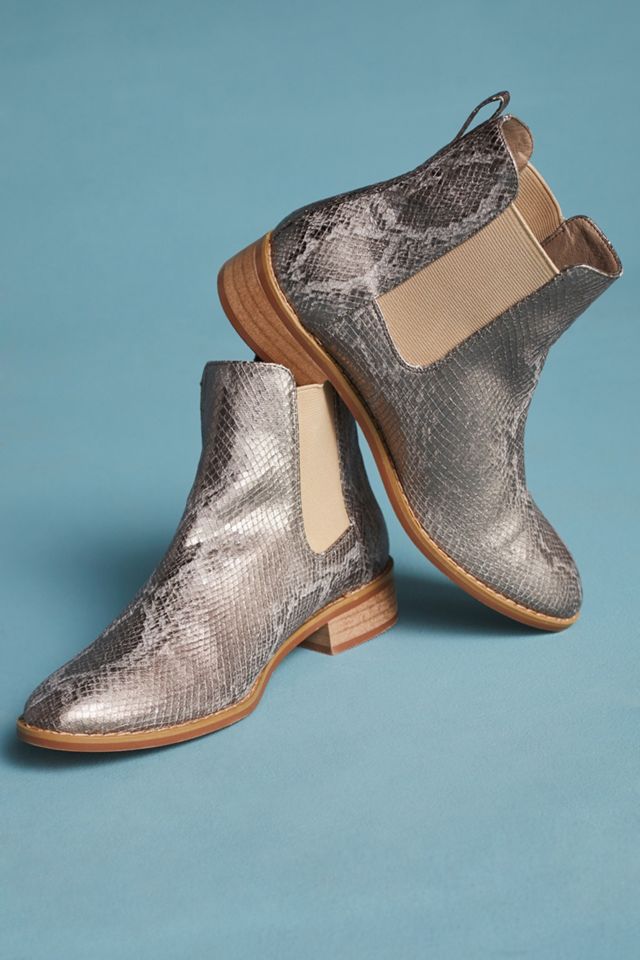Vanessa Wu Metallic Chelsea Booties #4