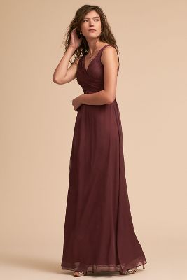 purple winter bridesmaid dresses