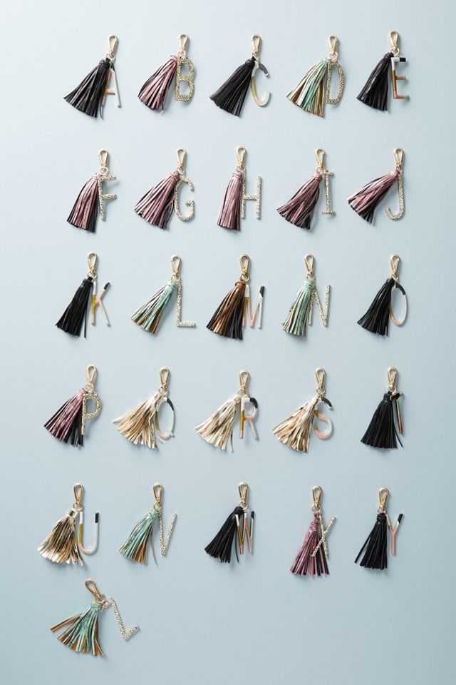 Monogram Tassel Keychain #2