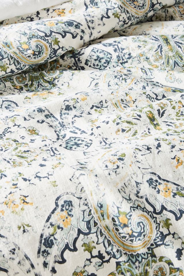 Peacock Alley Distressed Linen Stavros Duvet Cover #1
