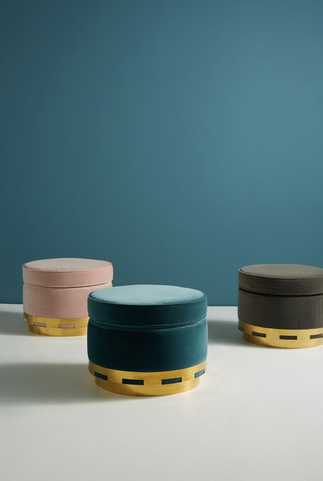 Velvet Carousel Ottoman #4