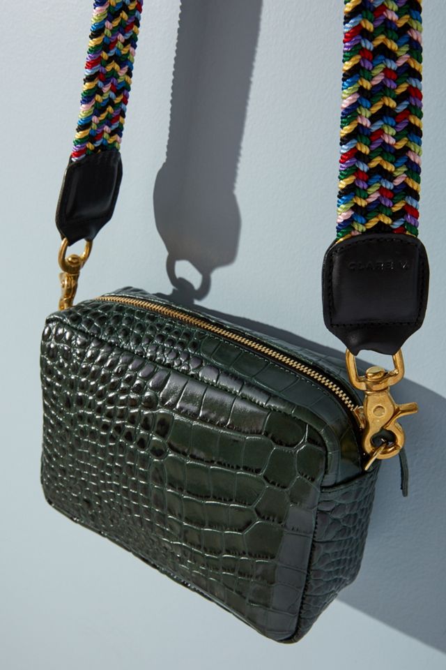 Clare V. Midi Sac - Black Croc