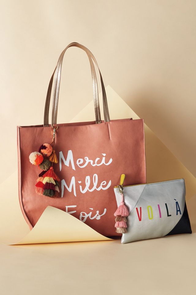 Scripted Tassel Tote #3