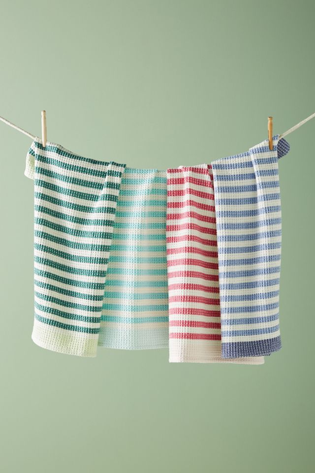 Cabana Striped Dish Towels, Set of 4
