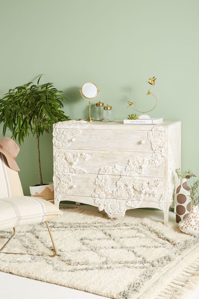 Anthropologie white outlet dresser