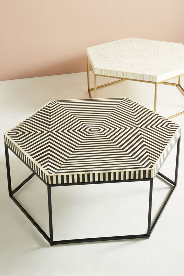Hexagonal Inlay Coffee Table #1