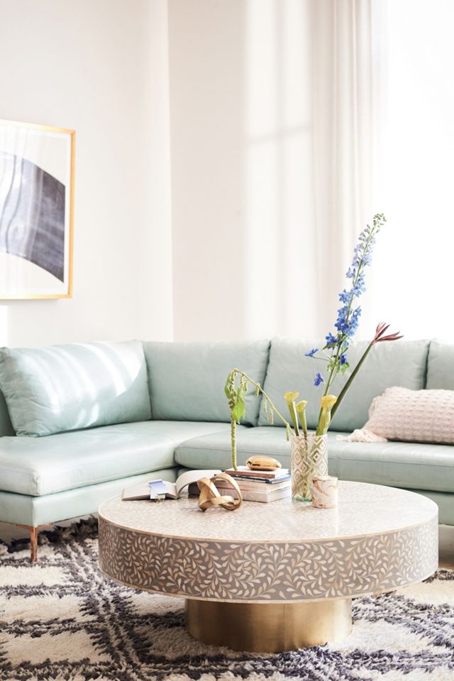 Scroll Vine Inlay Coffee Table #4