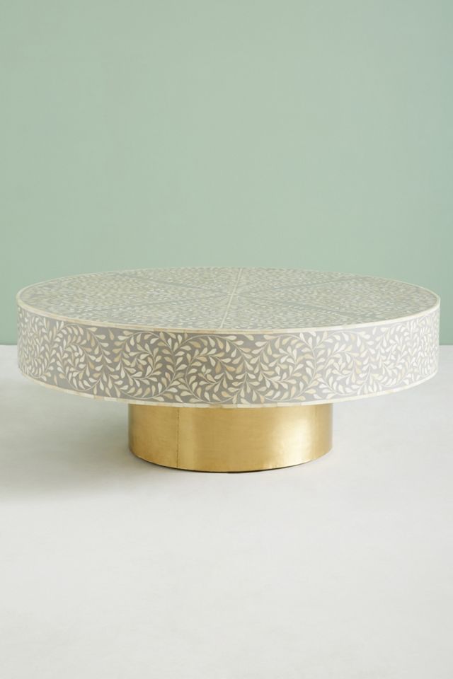 Scroll Vine Inlay Coffee Table #1
