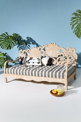 Handcarved Lotus Daybed
