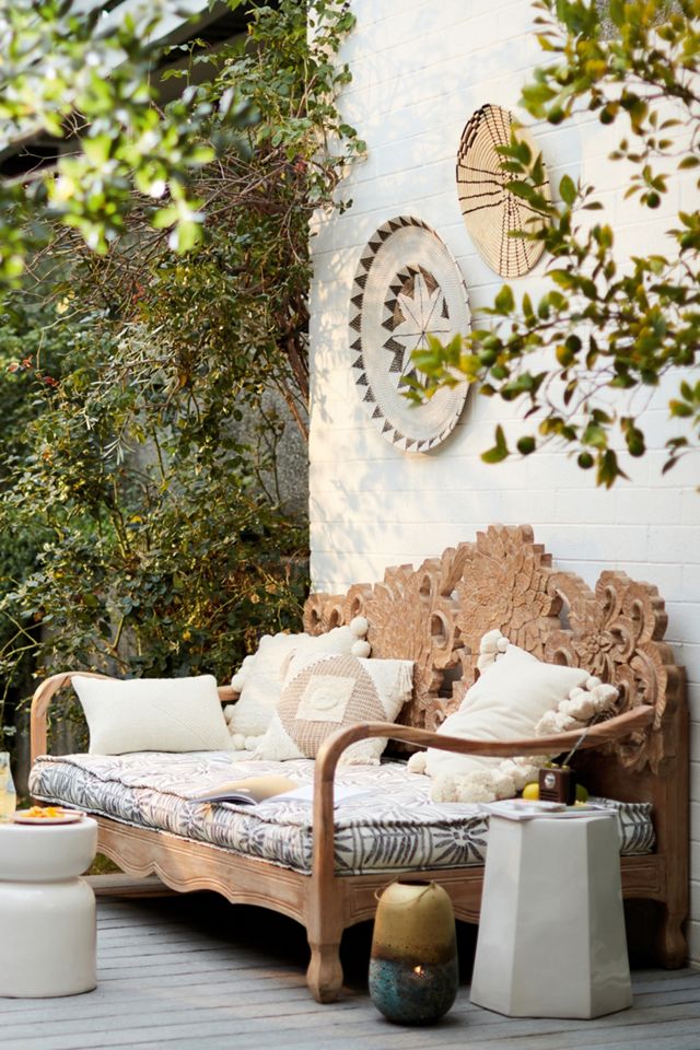 Handcarved Lotus Daybed #7