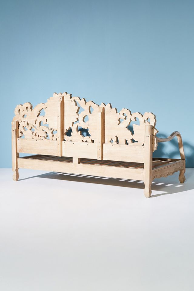 Handcarved Lotus Daybed #3