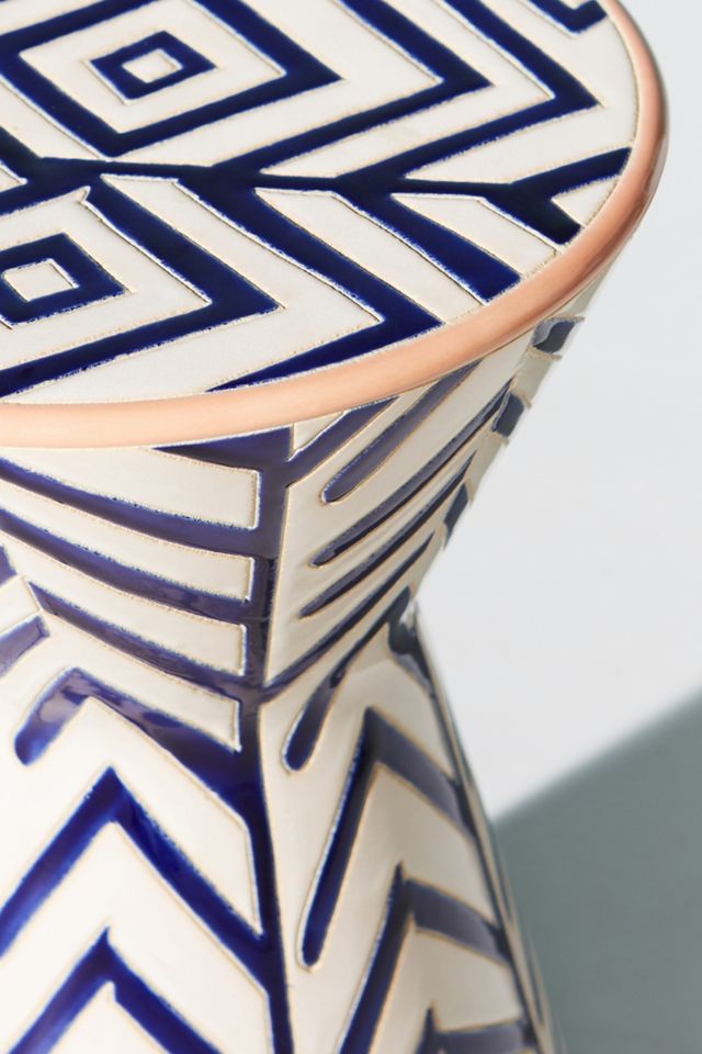 Twill Ceramic Indoor/Outdoor Side Table #1