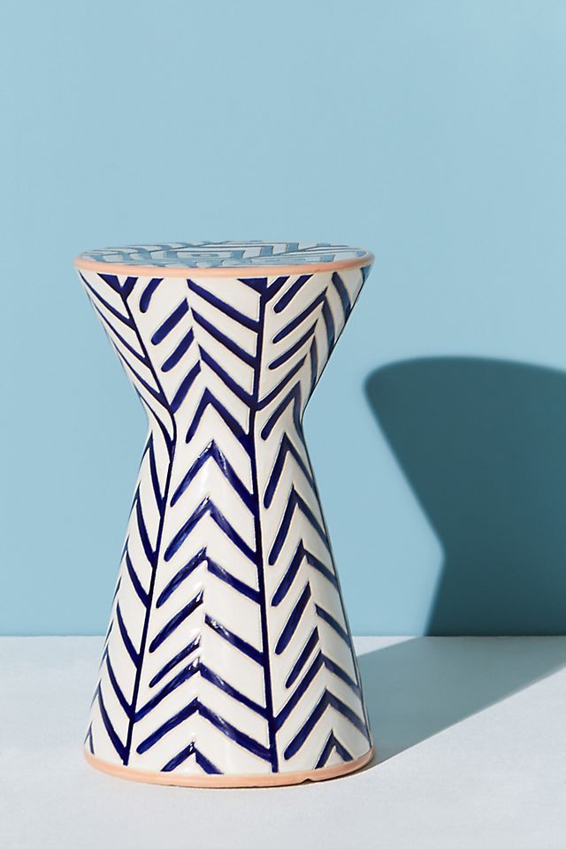 Twill Ceramic Indoor/Outdoor Side Table